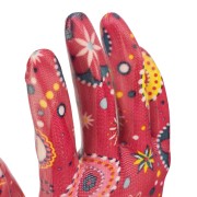 Перчатки садовые из полиэстера с нитрильным обливом, красные, M Palisad