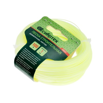 Леска строительная, 100 м, D 1 мм, цвет желтый Сибртех Леска строительная, 100 м, D 1 мм, цвет желтый Сибртех