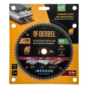 Пильный диск по алюминию ф185 х 20 мм, 64 зубьев Denzel