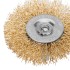 Щетка для дрели, 60 мм, плоская со шпилькой, латунированная витая проволока Matrix Щетка для дрели, 60 мм, плоская со шпилькой, латунированная витая проволока Matrix