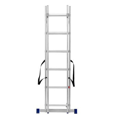 Лестница, 2 х 6 ступеней, алюминиевая, двухсекционная, Сибртех Лестница, 2 х 6 ступеней, алюминиевая, двухсекционная, Сибртех