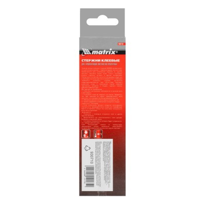Стержни клеевые, прозрачные, 7 х 150 мм, в упаковке 6 шт Matrix Стержни клеевые, прозрачные, 7 х 150 мм, в упаковке 6 шт Matrix