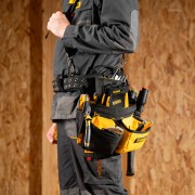 Пояс монтажника усиленный, с лямками, сумки поясные, держатель для молотка Denzel