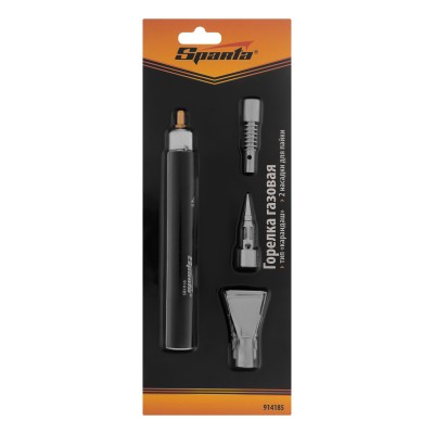 Горелка газовая, тип "Карандаш" + 2 насадки для пайки, 200 мм Sparta Горелка газовая, тип "Карандаш" + 2 насадки для пайки, 200 мм Sparta