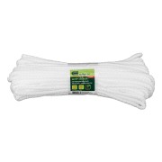 Шнур вязаный полипропиленовый с серд. белый, 6 мм, L 20 м, Сибртех