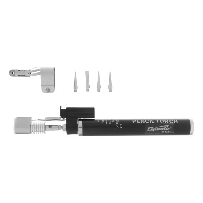 Горелка газовая, тип "Карандаш" c пьезоподжигом + 4 насадки для пайки, 200 мм Sparta Горелка газовая, тип "Карандаш" c пьезоподжигом + 4 насадки для пайки, 200 мм Sparta