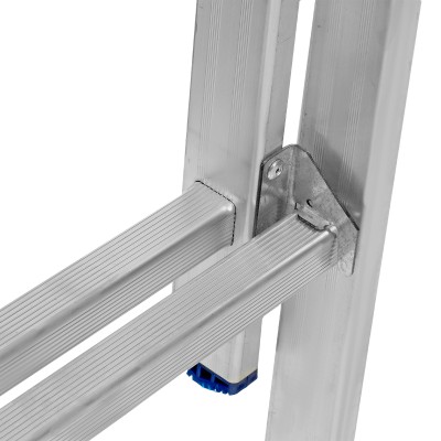 Лестница, 2 х 8 ступеней, алюминиевая, двухсекционная, Сибртех Лестница, 2 х 8 ступеней, алюминиевая, двухсекционная, Сибртех