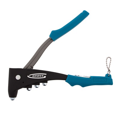 Заклепочник литой, усиленный, заклепки 2.4-4.8 мм Gross Заклепочник литой, усиленный, заклепки 2.4-4.8 мм Gross