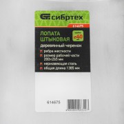 Лопата штыковая, нержавеющая сталь, 200х265х1385 мм, ребра жесткости, деревянный черенок, Сибртех