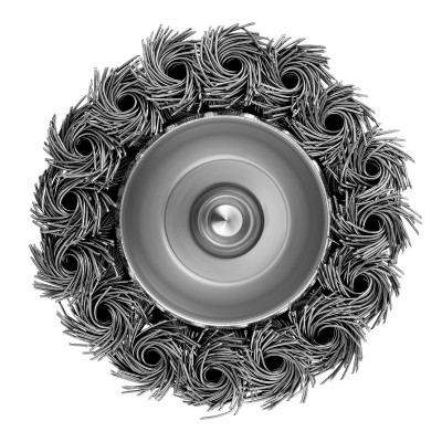 Щетка для дрели, 65 мм, "чашка" со шпилькой, крученая металлическая проволока Matrix Щетка для дрели, 65 мм, "чашка" со шпилькой, крученая металлическая проволока Matrix