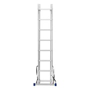 Лестница, 2 х 8 ступеней, алюминиевая, двухсекционная, Сибртех