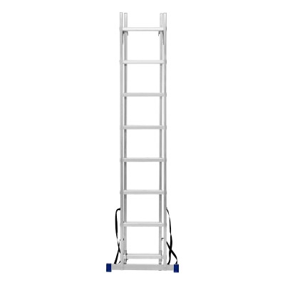 Лестница, 2 х 8 ступеней, алюминиевая, двухсекционная, Сибртех Лестница, 2 х 8 ступеней, алюминиевая, двухсекционная, Сибртех