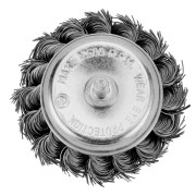 Щетка для дрели, 65 мм, "чашка" со шпилькой, крученая металлическая проволока Matrix