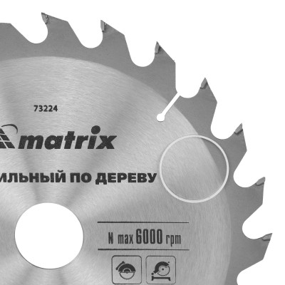 Пильный диск по дереву, 210 х 32 мм, 24 зуба, кольцо 30/32 Matrix Professional Пильный диск по дереву, 210 х 32 мм, 24 зуба, кольцо 30/32 Matrix Professional