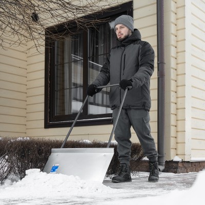 Движок для уборки снега, стальной, оцинкованный, 750 х 410 х 1100 мм, стальная рукоятка, Сибртех Движок для уборки снега, стальной, оцинкованный, 750 х 410 х 1100 мм, стальная рукоятка, Сибртех