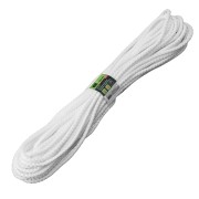 Шнур вязаный полипропиленовый с серд. белый, 7 мм, L 20 м, Сибртех