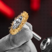 Набор щеток для дрели, 5 шт, 5 плоских 25-38-50-63-75 мм, со шпильками, металлические Matrix