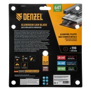 Пильный диск по алюминию ф190 х 30 мм, 64 зубьев Denzel