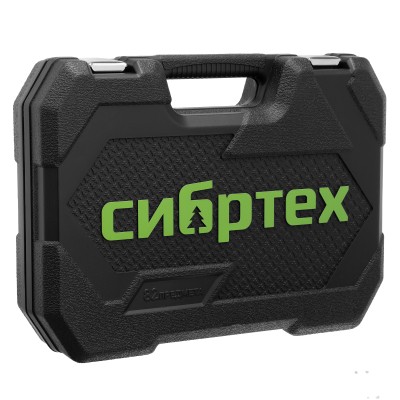 Набор инструментов, 1/2", 1/4", пластиковый кейс, 82 предмета Сибртех Набор инструментов, 1/2", 1/4", пластиковый кейс, 82 предмета Сибртех
