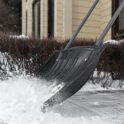 Движок для уборки снега пластиковый, 780 х 420 х 1140 мм, стальная рукоятка, Сибртех Движок для уборки снега пластиковый, 780 х 420 х 1140 мм, стальная рукоятка, Сибртех