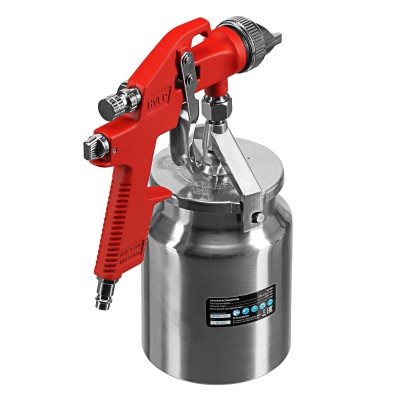 Краскораспылитель HVLP пневмат. с нижним бачком V= 1 л, сопло диаметром 1.4 мм Matrix Краскораспылитель HVLP пневмат. с нижним бачком V= 1 л, сопло диаметром 1.4 мм Matrix