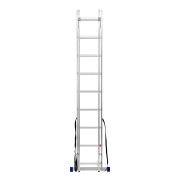 Лестница, 2 х 9 ступеней, алюминиевая, двухсекционная, Сибртех