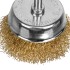 Щетка для дрели, 65 мм, "чашка" со шпилькой, латунированная витая проволока Matrix Щетка для дрели, 65 мм, "чашка" со шпилькой, латунированная витая проволока Matrix