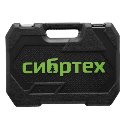 Набор инструментов, 1/2", 1/4", пластиковый кейс, 82 предмета Сибртех Набор инструментов, 1/2", 1/4", пластиковый кейс, 82 предмета Сибртех