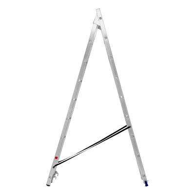 Лестница, 2 х 9 ступеней, алюминиевая, двухсекционная, Сибртех Лестница, 2 х 9 ступеней, алюминиевая, двухсекционная, Сибртех