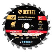 Пильный диск по дереву ф250 х 30 мм, 24 зубьев Denzel