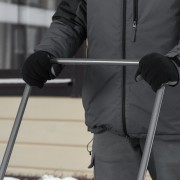 Движок для уборки снега пластиковый, 780 х 420 х 1140 мм, стальная рукоятка, Сибртех