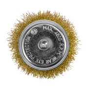 Щетка для дрели, 65 мм, "чашка" со шпилькой, латунированная витая проволока Matrix