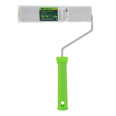 Валик "Велюр" с ручкой, 200 мм, ворс 5 мм, D 36 мм, D ручки 6 мм Сибртех Валик "Велюр" с ручкой, 200 мм, ворс 5 мм, D 36 мм, D ручки 6 мм Сибртех