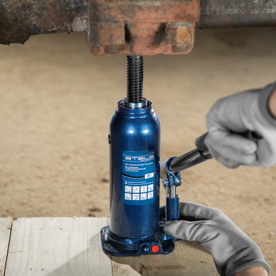 Домкрат гидравлический бутылочный, 8 т, h подъема 222-447 мм Stels Домкрат гидравлический бутылочный, 8 т, h подъема 222-447 мм Stels