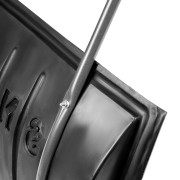 Движок для уборки снега пластиковый, 780 х 420 х 1140 мм, стальная рукоятка, Сибртех