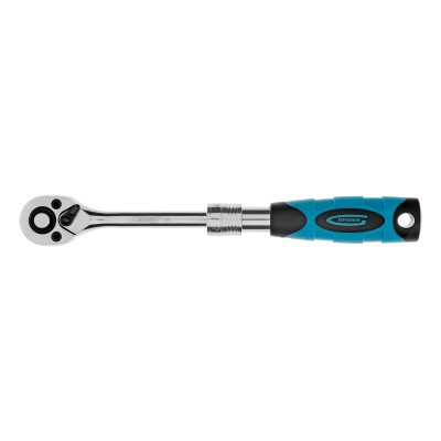 Ключ-трещотка телескопический 1/4", 150-200 мм, CrV, 72 зуба, с быстрым сбросом, хром Gross Ключ-трещотка телескопический 1/4", 150-200 мм, CrV, 72 зуба, с быстрым сбросом, хром Gross