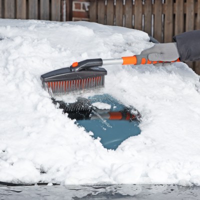 Щетка-сметка для снега со скребком телескопическая Stels Щетка-сметка для снега со скребком телескопическая Stels