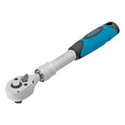 Ключ-трещотка телескопический 3/8", 215-315 мм, CrV, 72 зуба, с быстрым сбросом, хром Gross