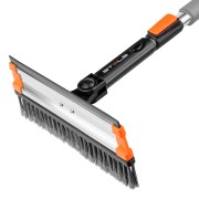 Щетка-сметка для снега со скребком и водосгоном, телескопическая, поворотная голова Stels