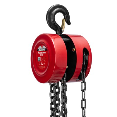 Таль цепная, 0.5 т, H подъема 2.5 м, расстояние между крюками 240 мм Matrix Таль цепная, 0.5 т, H подъема 2.5 м, расстояние между крюками 240 мм Matrix