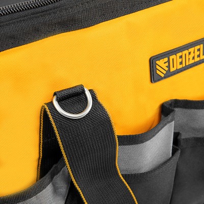 Сумка для инструмента, 500х245х300 мм, 20 карман.,съемный органайз. 10 карман.,наплеч. рем. Denzel Сумка для инструмента, 500х245х300 мм, 20 карман.,съемный органайз. 10 карман.,наплеч. рем. Denzel