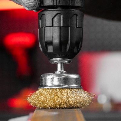 Набор щеток для дрели, 6 шт, 5 плоских 40-50-65-75-100 мм + 1 "чашка" 50 мм, со шпильками Matrix Набор щеток для дрели, 6 шт, 5 плоских 40-50-65-75-100 мм + 1 "чашка" 50 мм, со шпильками Matrix