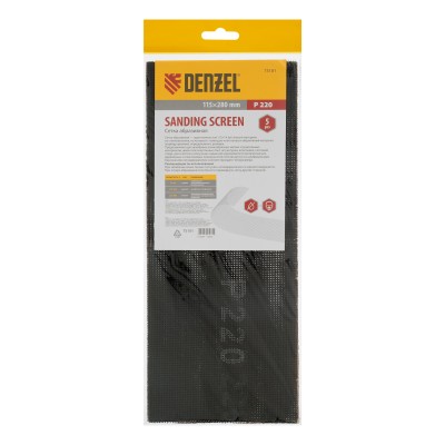 Сетка абразивная, P 220, 115 х 280 мм, 5 шт Denzel Сетка абразивная, P 220, 115 х 280 мм, 5 шт Denzel