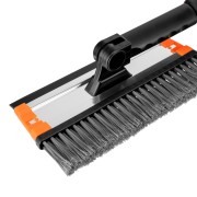 Щетка-сметка для снега со скребком и водосгоном, телескопическая, поворотная голова Stels