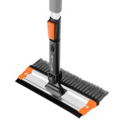 Щетка-сметка для снега со скребком и водосгоном, телескопическая, поворотная голова Stels