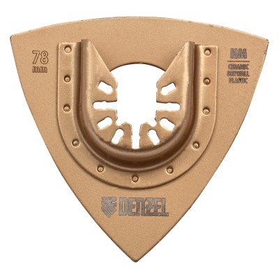 Насадка для МФИ шлифовальная дельтавидная, HM, по плитке и дереву, 78 мм Denzel Насадка для МФИ шлифовальная дельтавидная, HM, по плитке и дереву, 78 мм Denzel