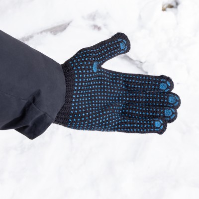 Перчатки трикотажные, акрил, с ПВХ точкой, 7 класс Сибртех Перчатки трикотажные, акрил, с ПВХ точкой, 7 класс Сибртех