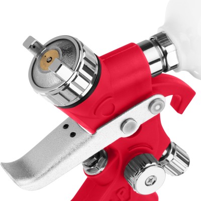 Краскораспылитель HVLP пневмат. с верхним бачком V= 0,1 л, сопло диаметром 0.8 мм Matrix Краскораспылитель HVLP пневмат. с верхним бачком V= 0,1 л, сопло диаметром 0.8 мм Matrix