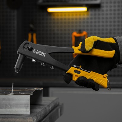 Заклепочник ручной, 255 мм, заклепки 2,4-3,2-4,0-4,8 мм Denzel Заклепочник ручной, 255 мм, заклепки 2,4-3,2-4,0-4,8 мм Denzel