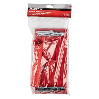 Брусок для шлифования 105 х 210 мм с шарнирным переходником под телескопическую ручку Matrix Брусок для шлифования 105 х 210 мм с шарнирным переходником под телескопическую ручку Matrix